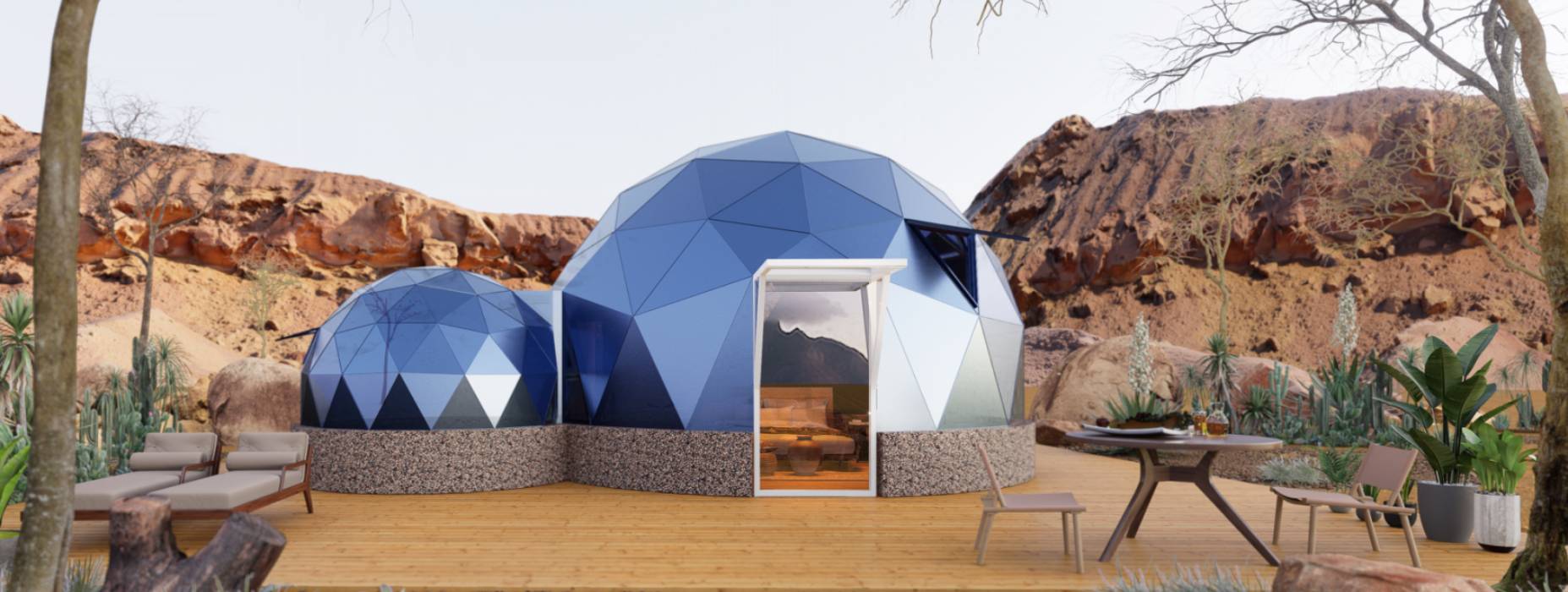 沙依巴克区球形智能光伏玻璃星空房